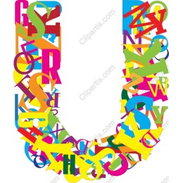 Colorful U Letter Collage