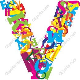 Colorful Letter V