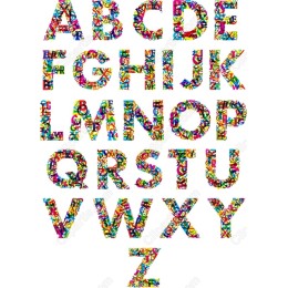 Colorful Alphabet Clipart Set - Bundle