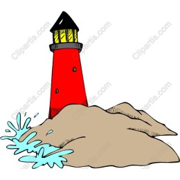 Coastal Beacon: Vibrant Red Lighthouse