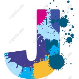 Splashed Letter J