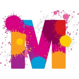 Colorful Splash Letter M