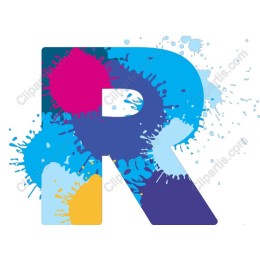 Vibrant Splash Letter R