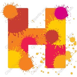 Splashy Letter H