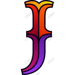 Colorful Letter J