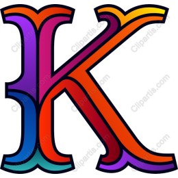 Colorful Letter K