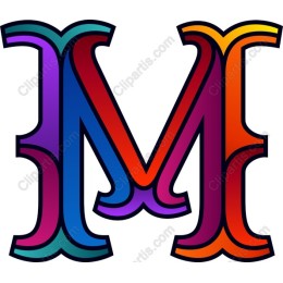 Vibrant Letter M
