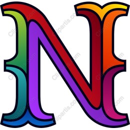 Colorful 'N' Letter