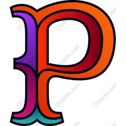 Vibrant Letter P