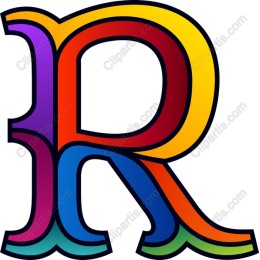 Colorful R Letter