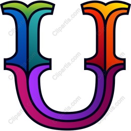 Rainbow Letter U