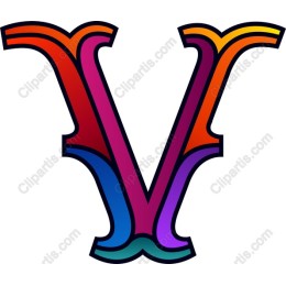 Colorful Letter V
