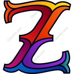 Vibrant Letter Z