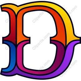 Vibrant Retro Letter D