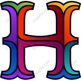 Vibrant Letter H