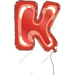 Vibrant Balloon Letter K
