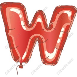 Red Balloon Letter W