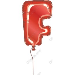Vibrant Red Letter F Balloon