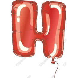 Red Balloon Letter H