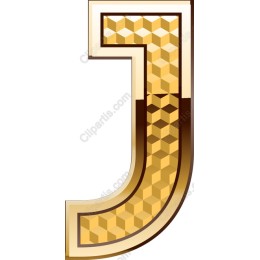 Golden Letter J