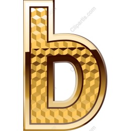 Gold Honeycomb Letter D