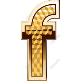 Elegant Gold Facebook Logo