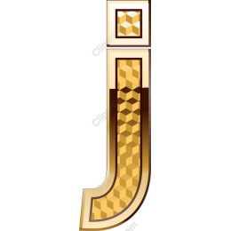 Elegant Golden Letter J