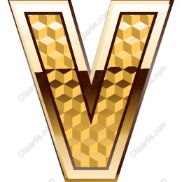 Gold Letter V