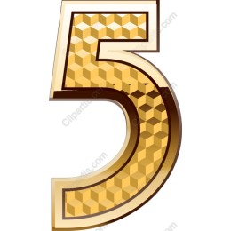 Luxurious Golden Number 5
