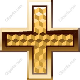 3D Golden Hexagonal Cross