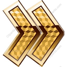 Golden Honeycomb Double Arrow