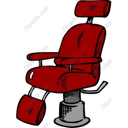 Stylish Red Salon Chair