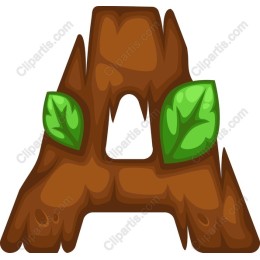 Whimsical Wooden Letter 'A'