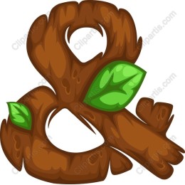 Wooden & Leafy Ampersand