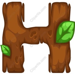 Wooden Letter H