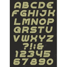 Retro Line Art Font Set