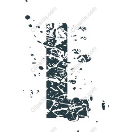 Abstract Letter L - Textured Typography