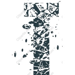 Textured Letter T Abstract
