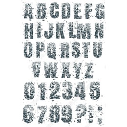 Grunge Typography Set: Distressed Letters & Numbers in and
