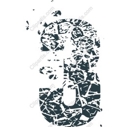 Textured Number 3