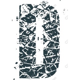 Distressed Letter D