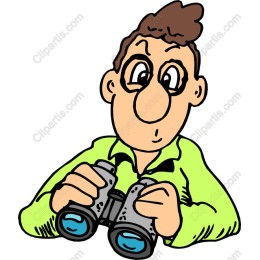 Curious Explorer with Binoculars