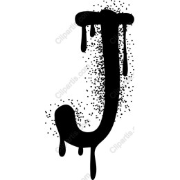 Dripping Letter J Artistic