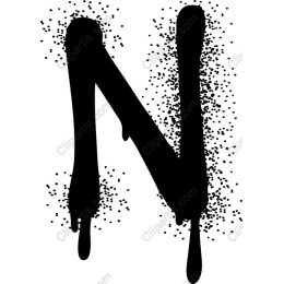 Dripping Letter N