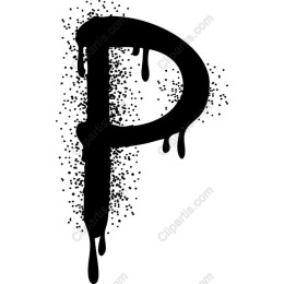 Dripping Paint Letter P