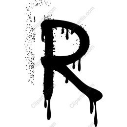 Dripping Letter R