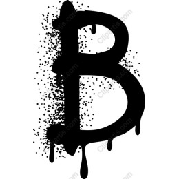 Bold Drip Letter B
