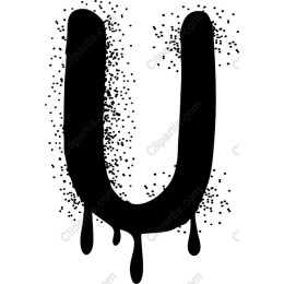 Urban Drip Letter U