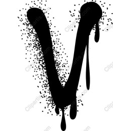Dripping Letter V