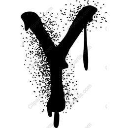 Dripped Y Letter